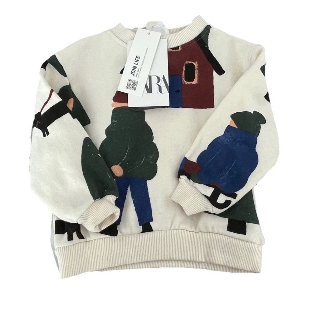 Zara Kids Multicolor Graphic Sweatshirt
